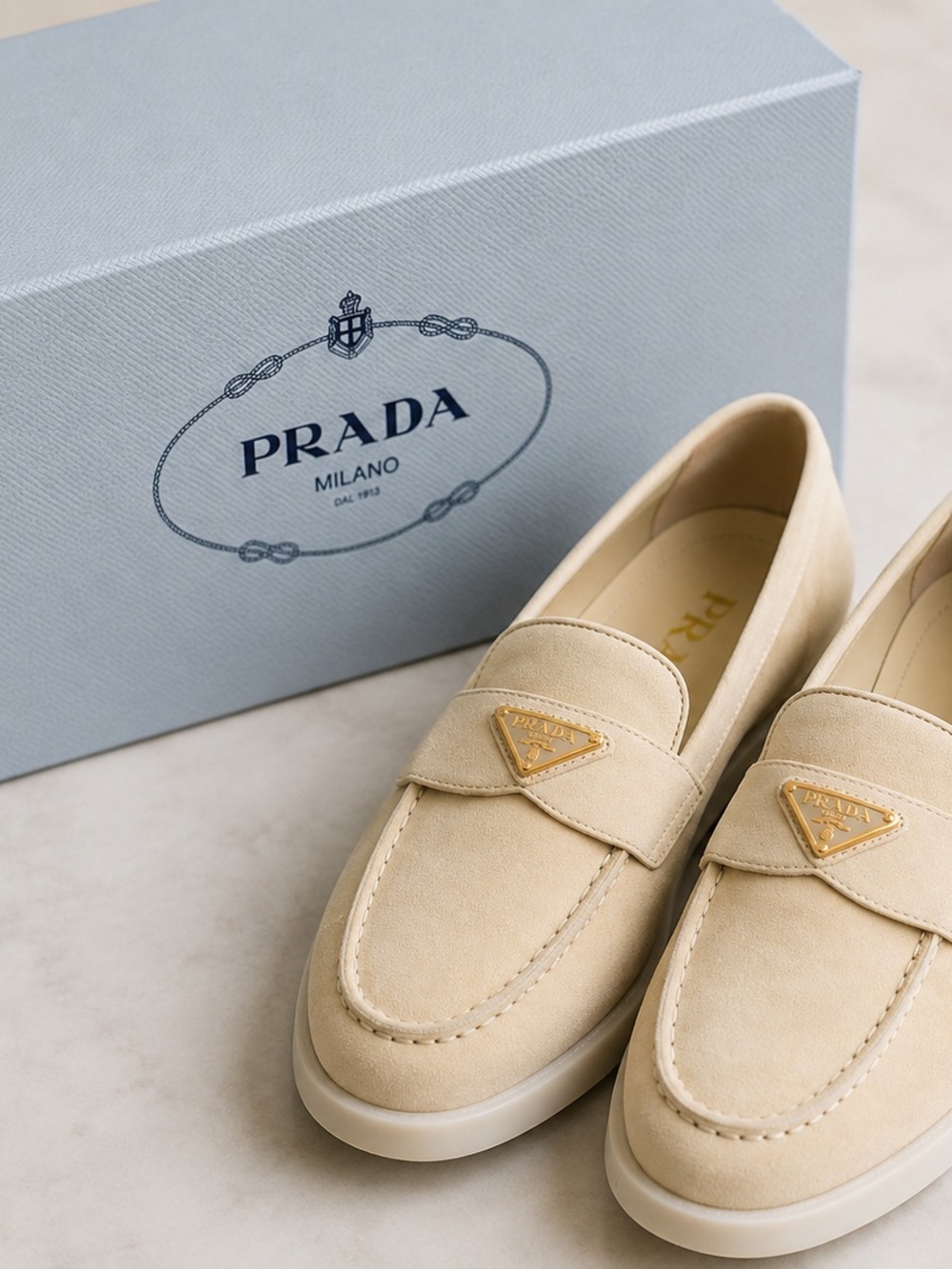 Prada Suede Leather Loafers